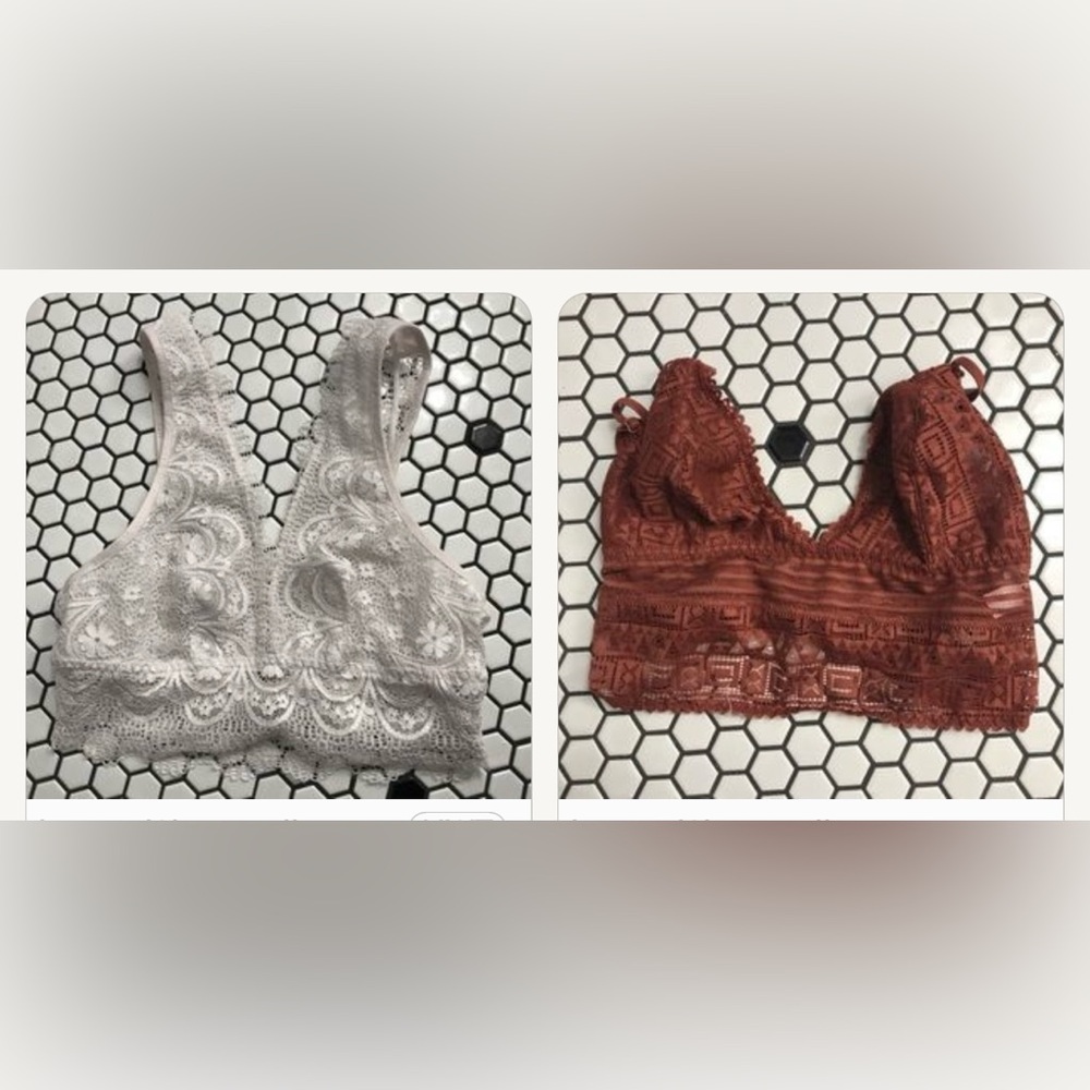 Layered with lace bundle of 2 bralettes size small